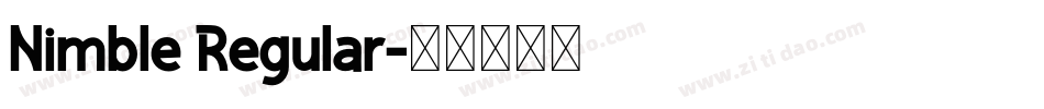 Nimble Regular字体转换